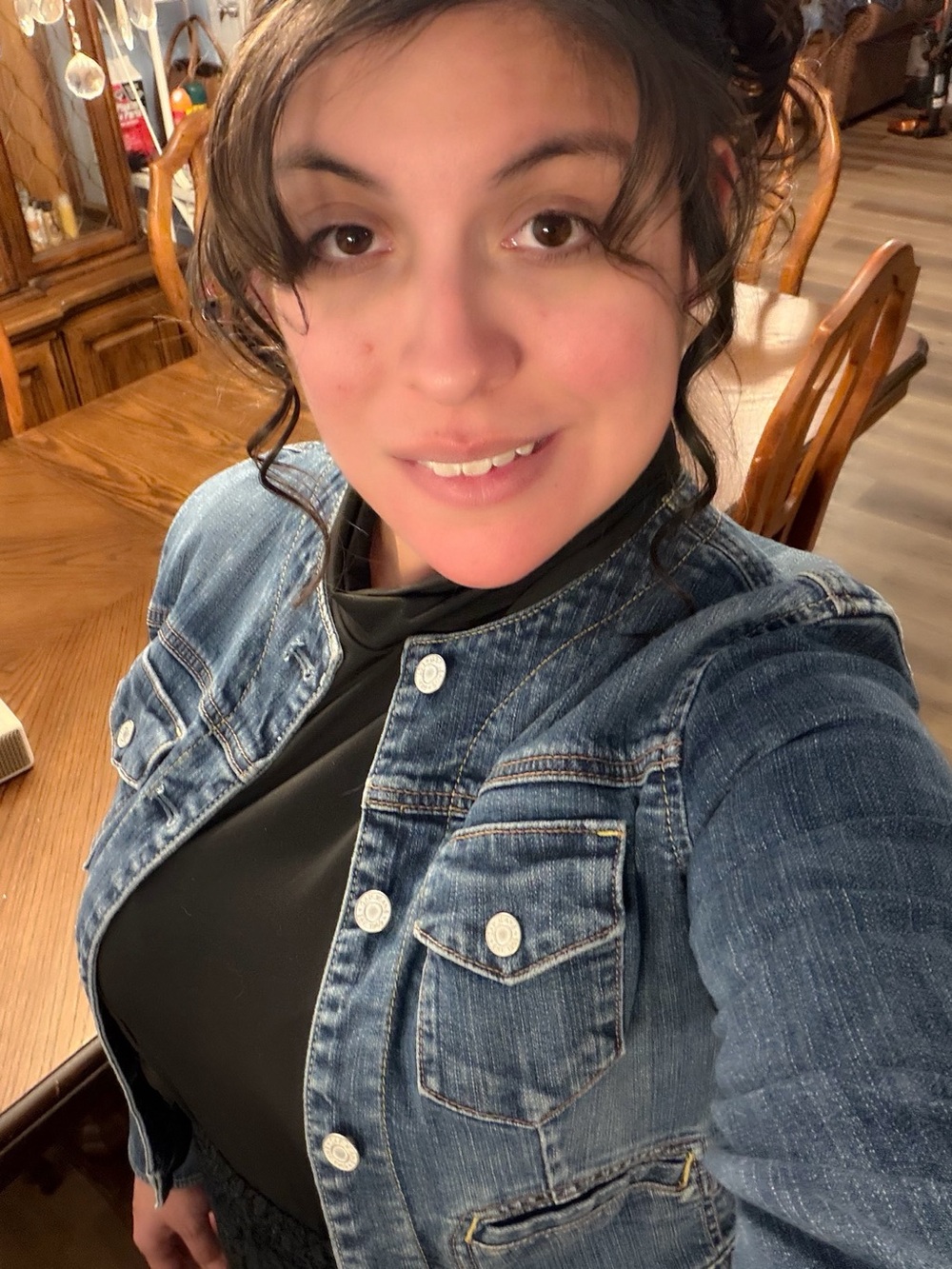 GAP Blue Denim Button-Front Jacket